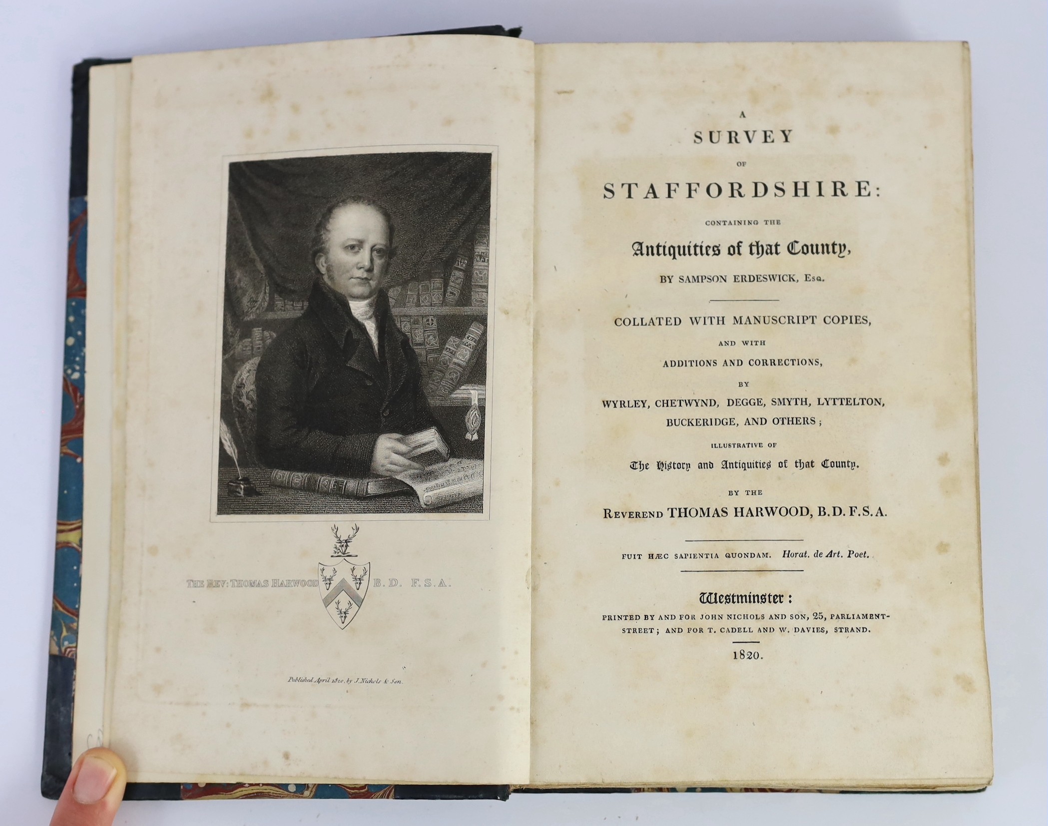 STAFFORDSHIRE: Harwood, Rev. Thomas - The History and Antiquities of the Church and City of Lichfield ... 7 plates (1 folded), 2 plans, a folded table, and some text engravings